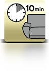 10 Minuten einwirken lassen (Sofa)